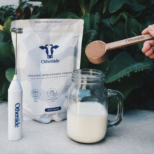 Organic Grass-fed Beef Protein Wholefoods Powder + Wooden Scooper