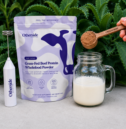 Organic Grass-fed Beef Protein Wholefoods Powder + Wooden Scooper